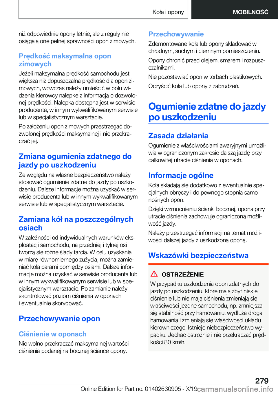 BMW X2 2020  Instrukcja obsługi (in Polish) �n�i9��o�d�p�o�w�i�e�d�n�i�e��o�p�o�n�y��l�e�t�n�i�e�,��a�l�e��z��r�e�g�u�ł�y��n�i�e
�o�s�i�