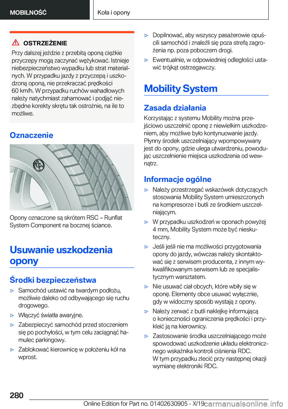 BMW X2 2020  Instrukcja obsługi (in Polish) �O�S�T�R�Z�E8�E�N�I�E
�P�r�z�y��d�a�l�s�z�e�j��j�e7�d�z�i�e��z��p�r�z�e�b�i�t�