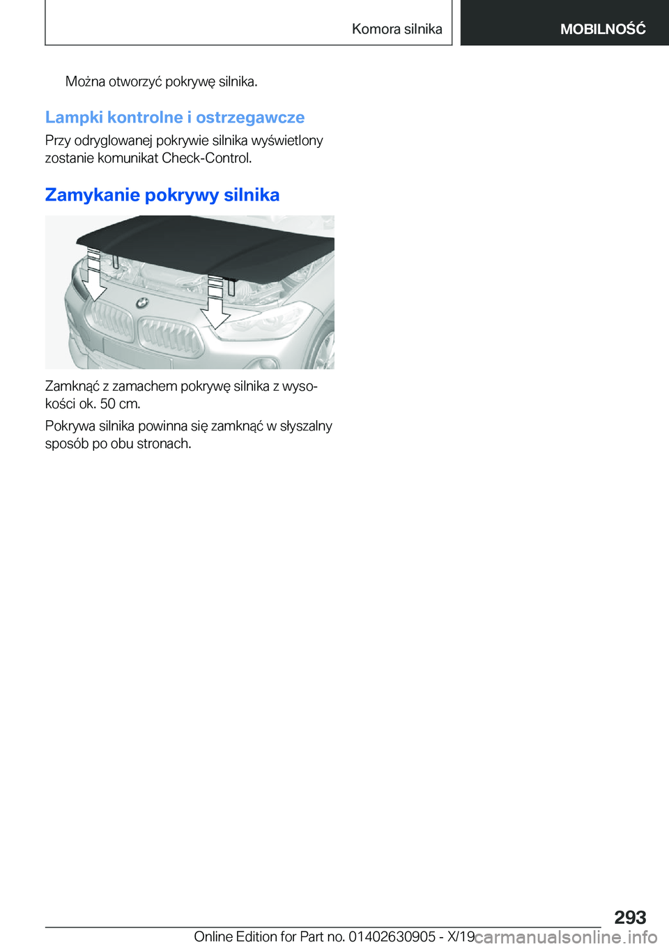 BMW X2 2020  Instrukcja obsługi (in Polish) �M�o9�n�a��o�t�w�o�r�z�y�