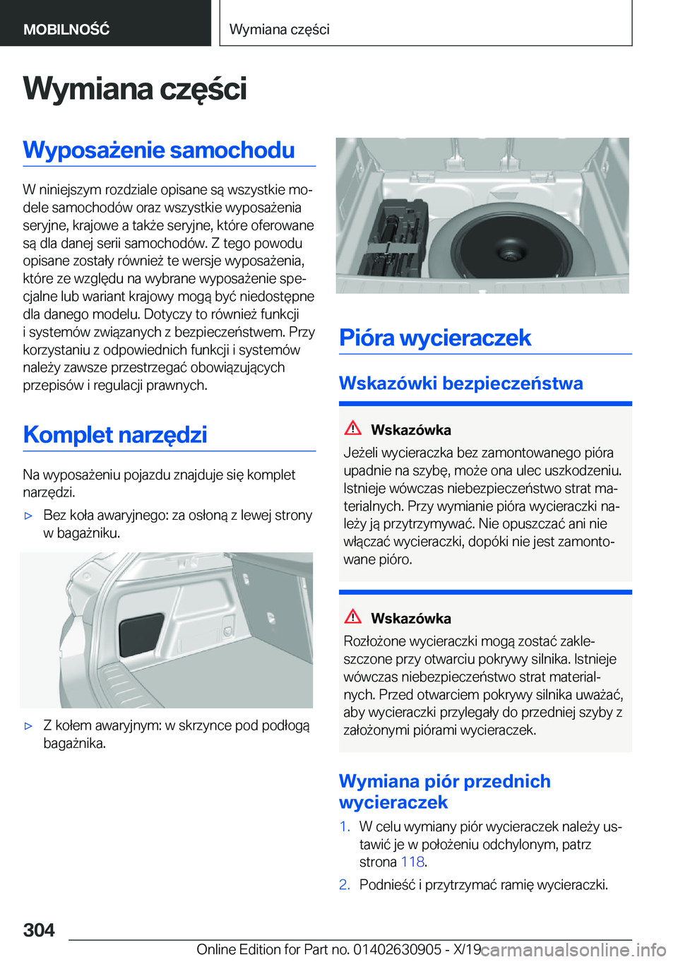 BMW X2 2020  Instrukcja obsługi (in Polish) �W�y�m�i�a�n�a��c�z�