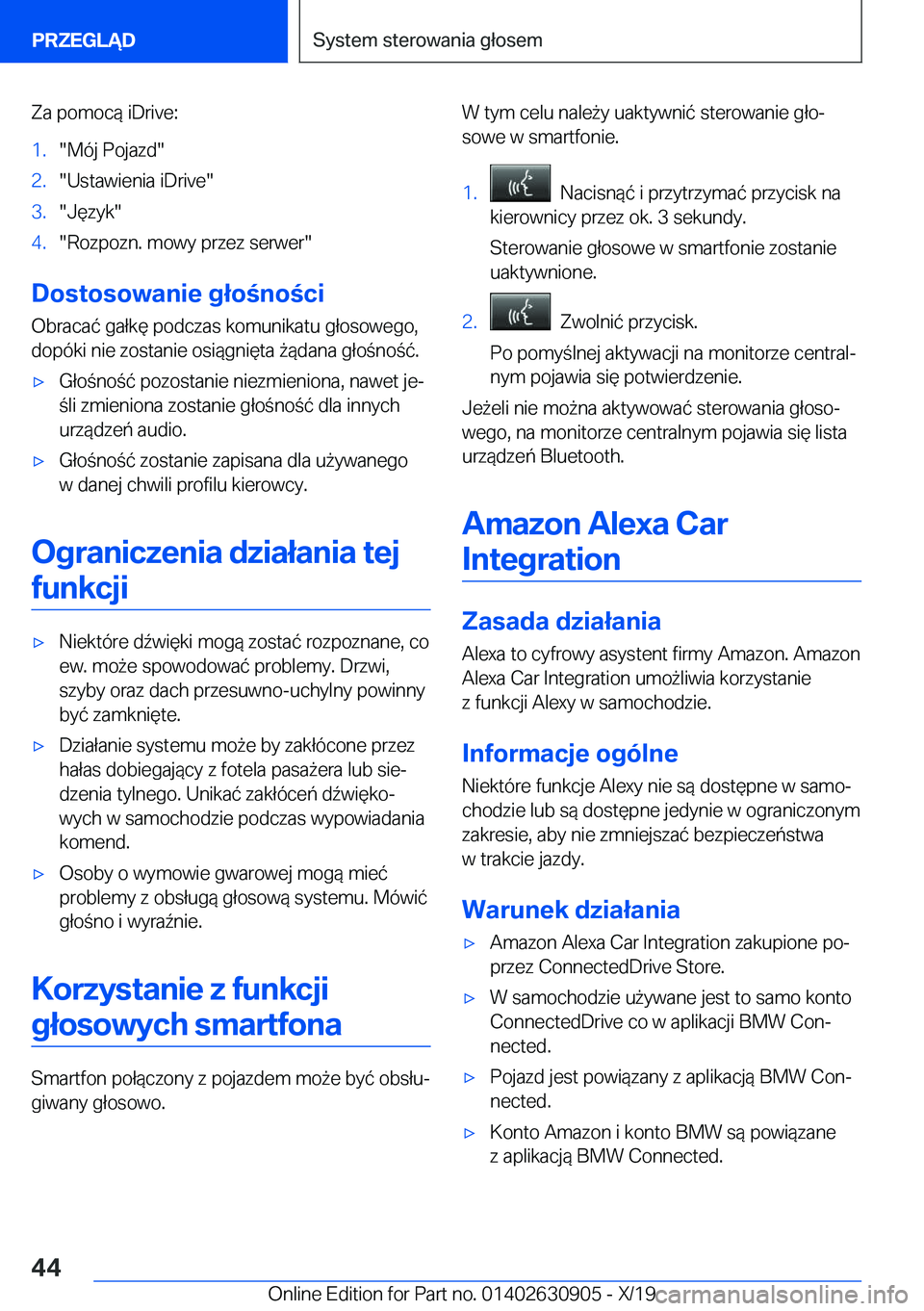 BMW X2 2020  Instrukcja obsługi (in Polish) �Z�a��p�o�m�o�c�