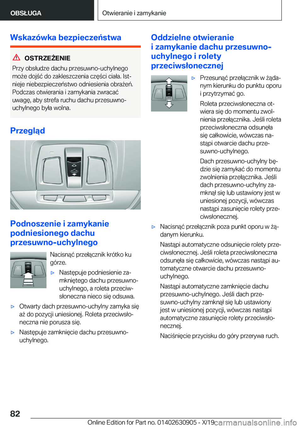 BMW X2 2020  Instrukcja obsługi (in Polish) �W�s�k�a�z�