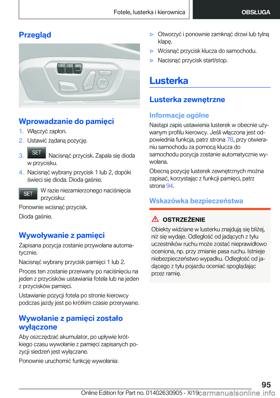 BMW X2 2020  Instrukcja obsługi (in Polish) �P�r�z�e�g�l�ą�d
�W�p�r�o�w�a�d�z�a�n�i�e��d�o��p�a�m�i�