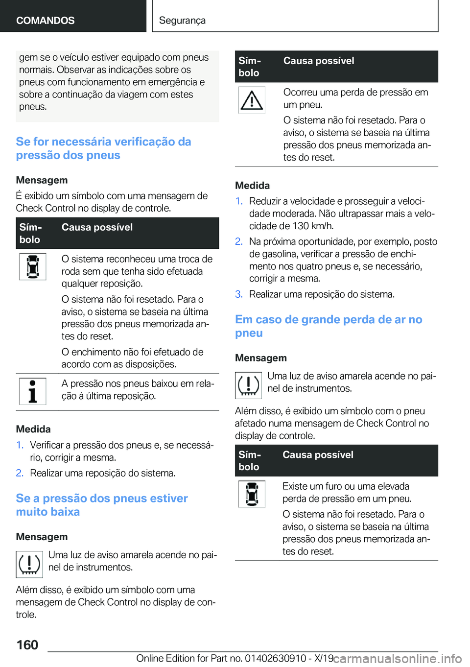 BMW X2 2020  Manual do condutor (in Portuguese) �g�e�m��s�e��o��v�e�