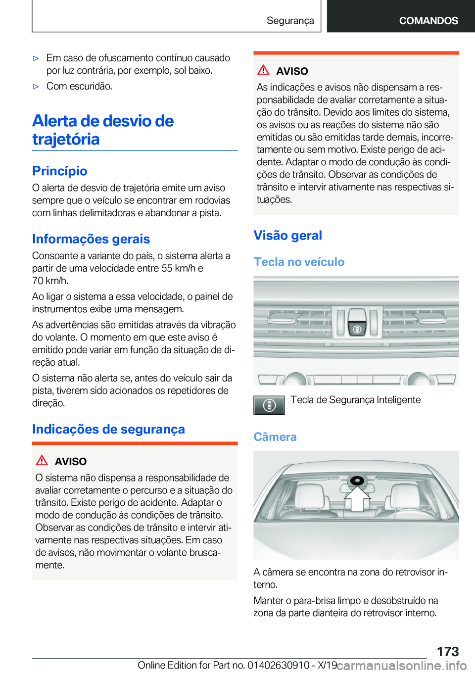 BMW X2 2020  Manual do condutor (in Portuguese) x�E�m��c�a�s�o��d�e��o�f�u�s�c�a�m�e�n�t�o��c�o�n�t�