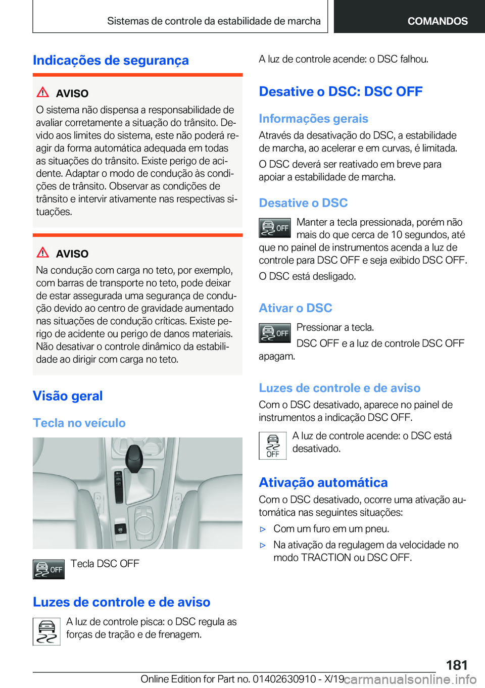 BMW X2 2020  Manual do condutor (in Portuguese) �I�n�d�i�c�a�