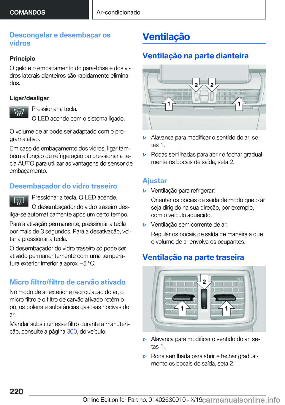 BMW X2 2020  Manual do condutor (in Portuguese) �D�e�s�c�o�n�g�e�l�a�r��e��d�e�s�e�m�b�a�