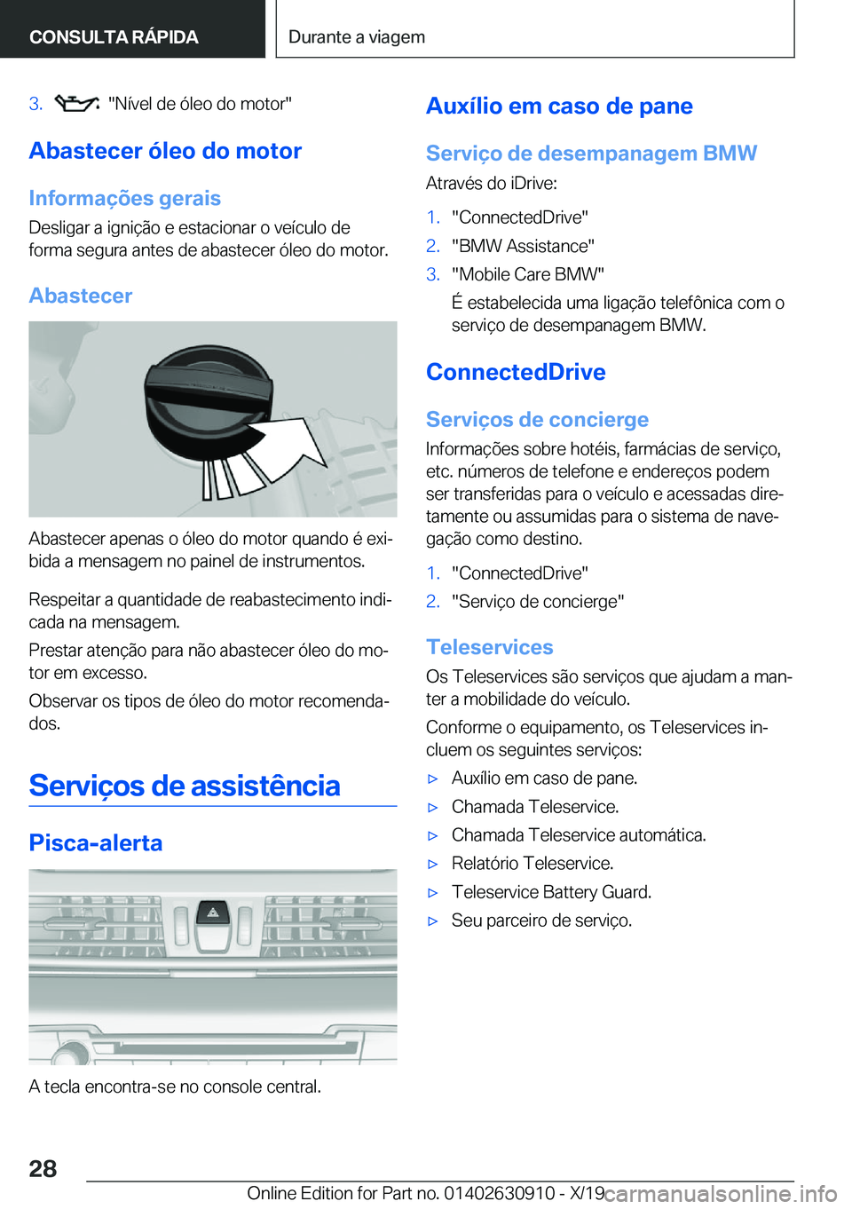 BMW X2 2020  Manual do condutor (in Portuguese) �3�.����N�