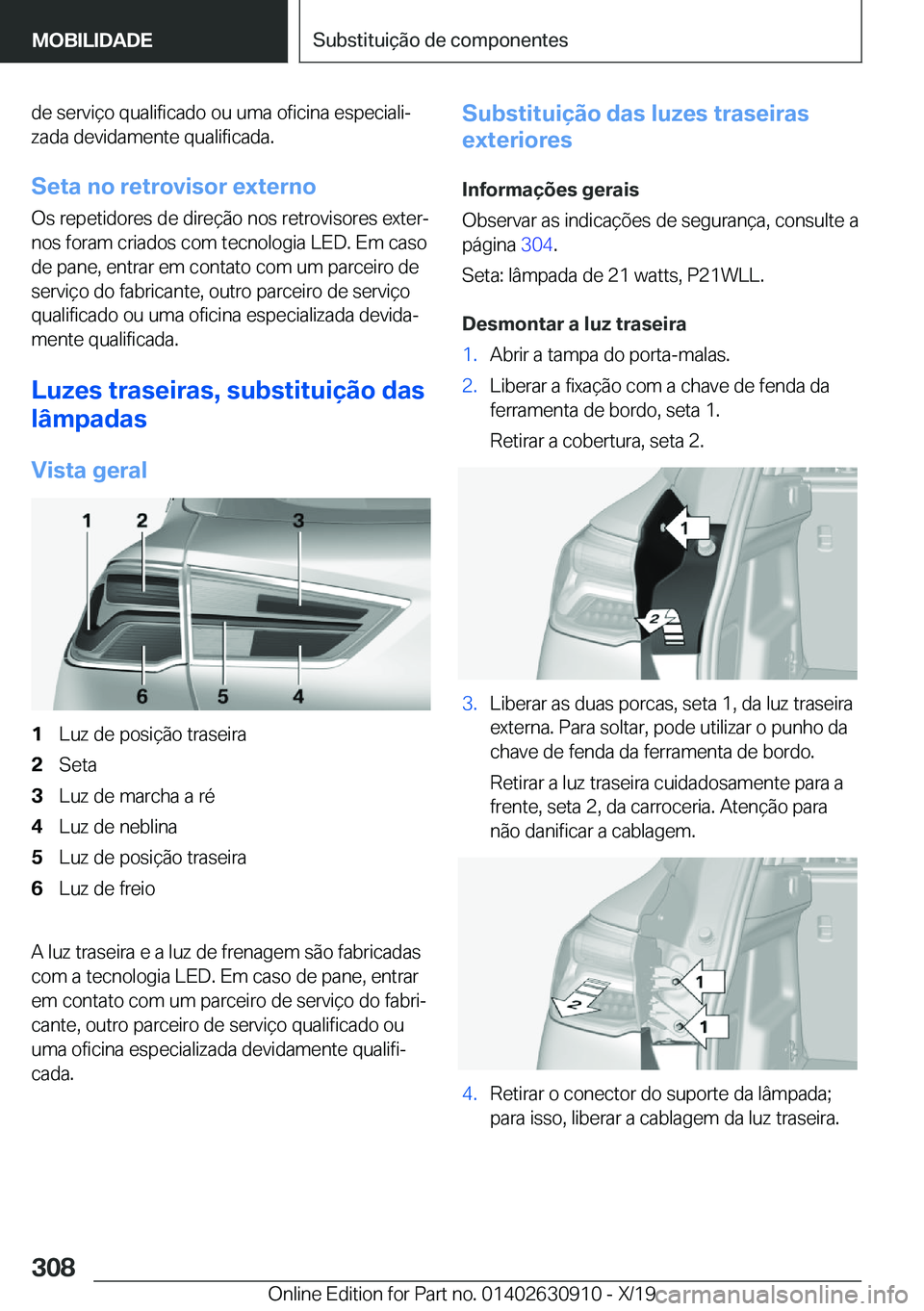 BMW X2 2020  Manual do condutor (in Portuguese) �d�e��s�e�r�v�i�