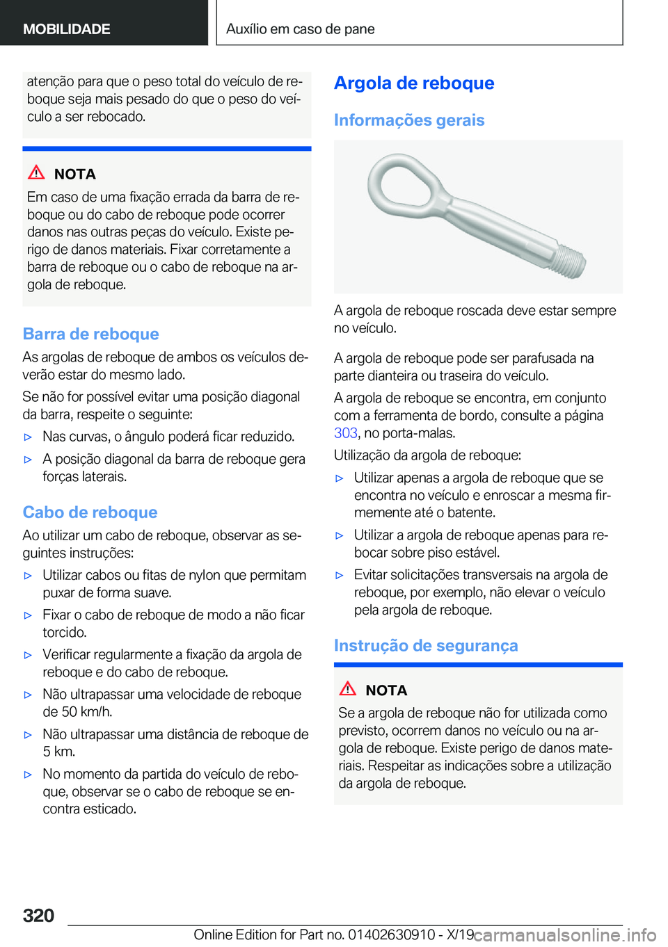 BMW X2 2020  Manual do condutor (in Portuguese) �a�t�e�n�