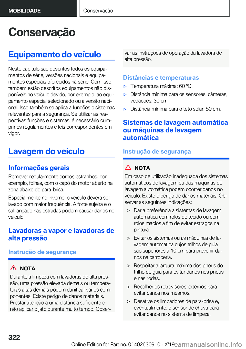 BMW X2 2020  Manual do condutor (in Portuguese) �C�o�n�s�e�r�v�a�