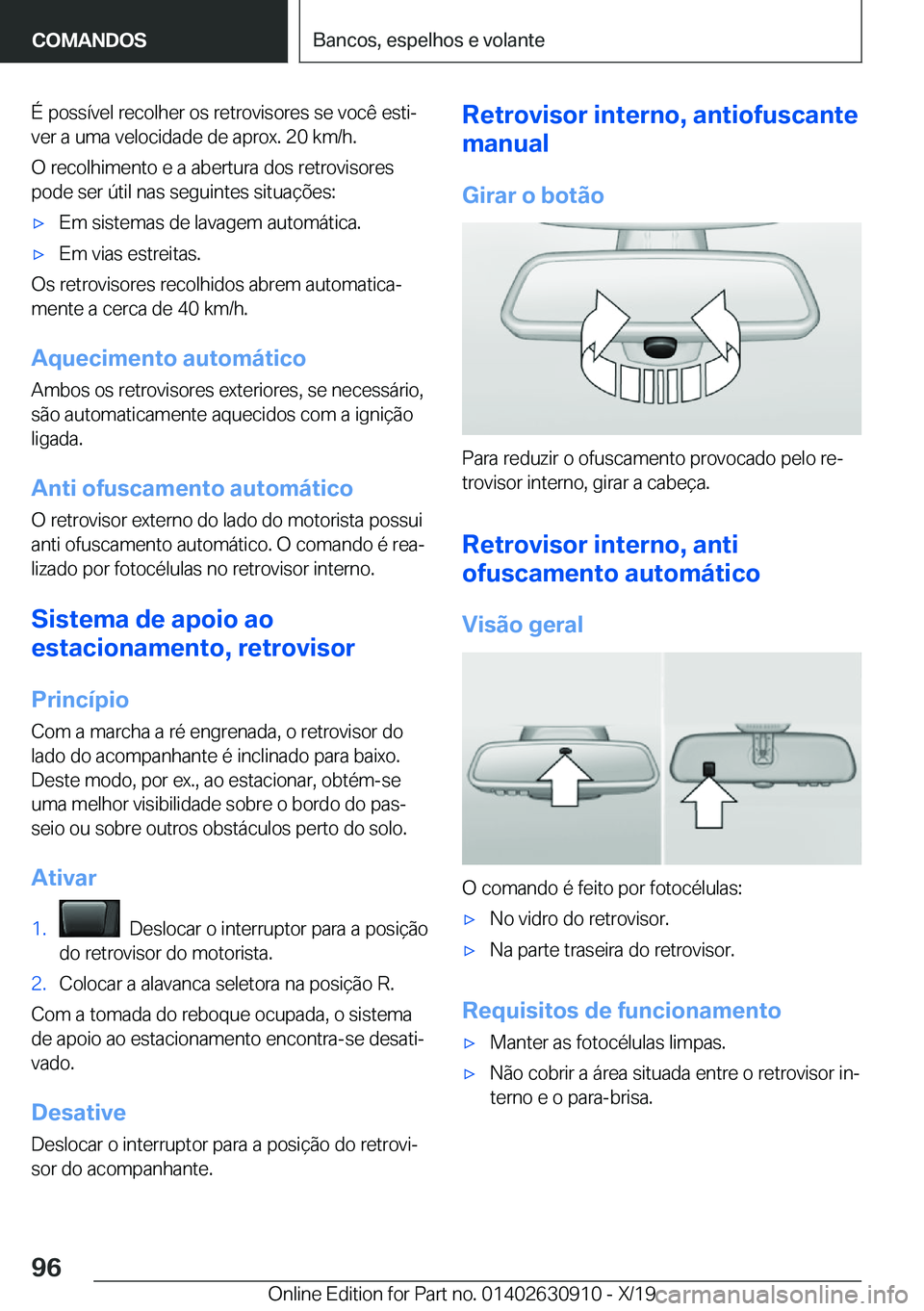 BMW X2 2020  Manual do condutor (in Portuguese) �