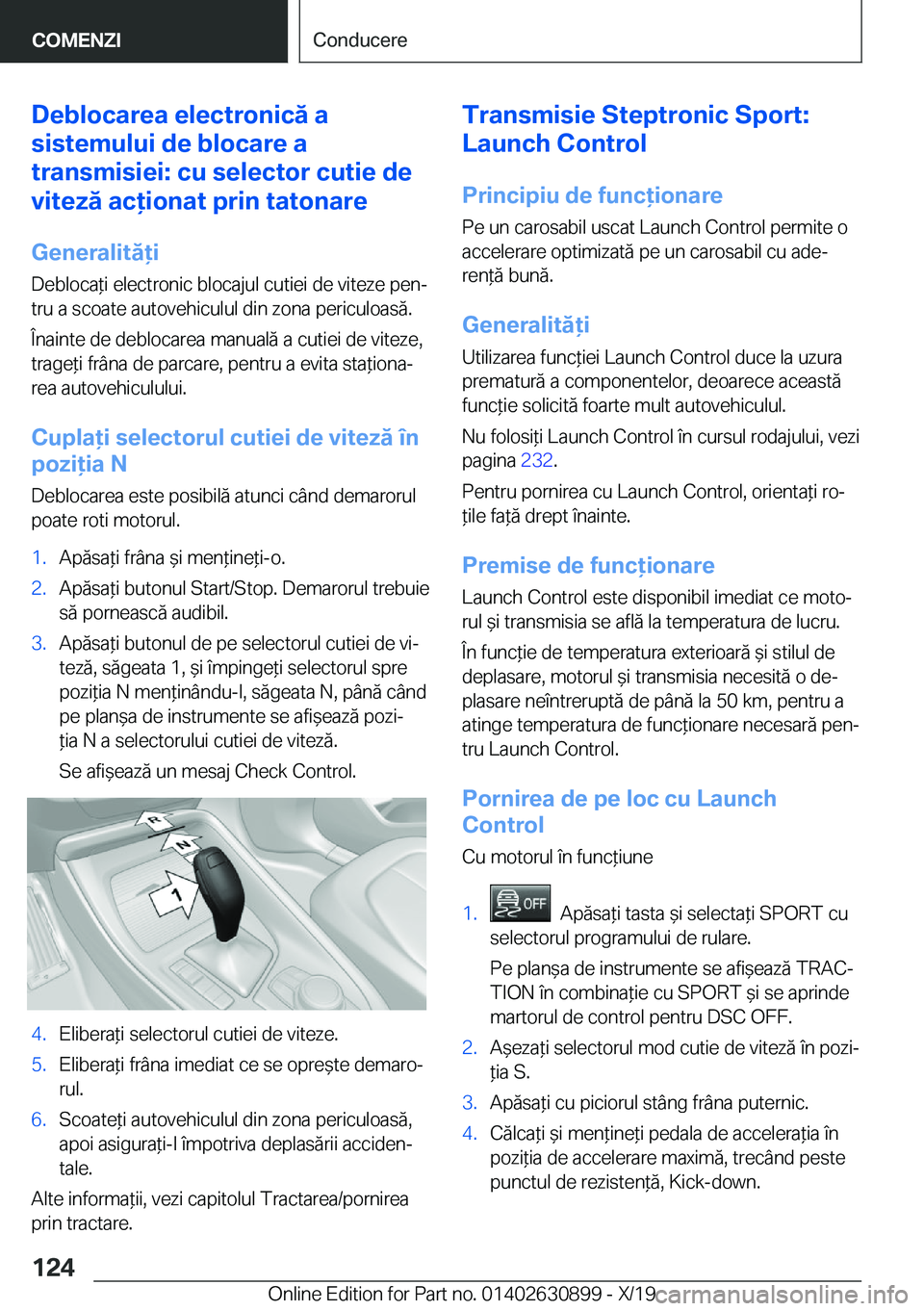 BMW X2 2020  Ghiduri De Utilizare (in Romanian) �D�e�b�l�o�c�a�r�e�a��e�l�e�c�t�r�o�n�i�c�