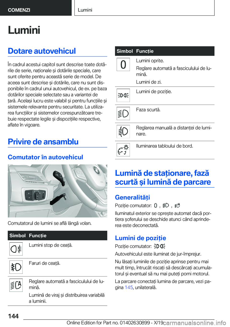 BMW X2 2020  Ghiduri De Utilizare (in Romanian) �L�u�m�i�n�i�D�o�t�a�r�e��a�u�t�o�v�e�h�i�c�u�l
�