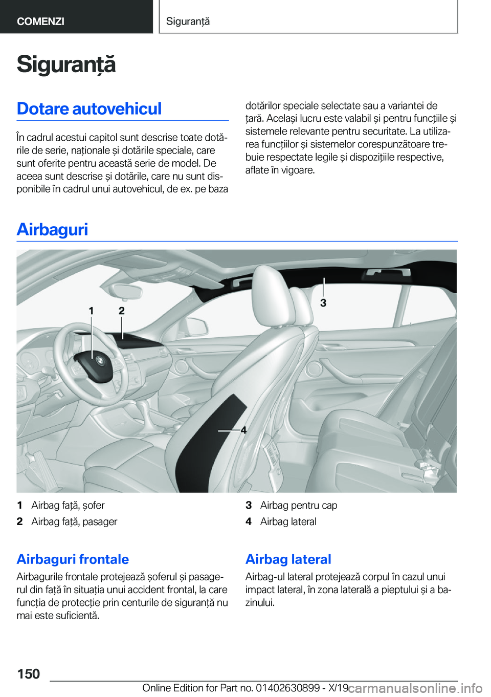 BMW X2 2020  Ghiduri De Utilizare (in Romanian) �S�i�g�u�r�a�n�