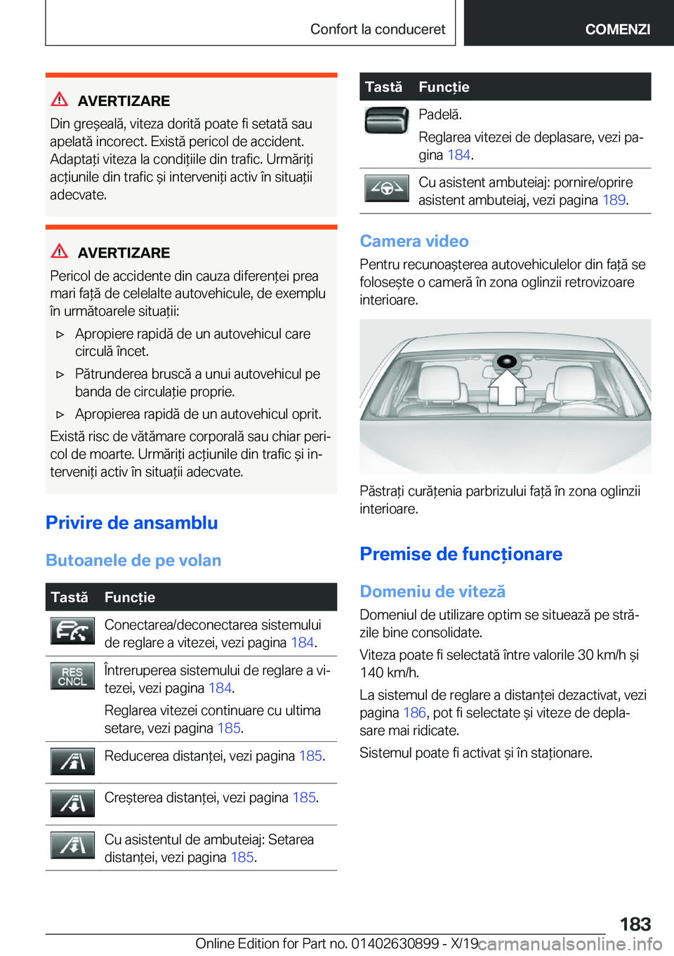 BMW X2 2020  Ghiduri De Utilizare (in Romanian) �A�V�E�R�T�I�Z�A�R�E
�D�i�n��g�r�e&�e�a�l�