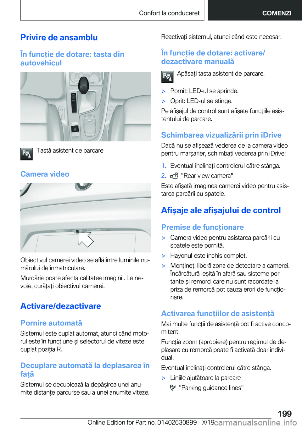 BMW X2 2020  Ghiduri De Utilizare (in Romanian) �P�r�i�v�i�r�e��d�e��a�n�s�a�m�b�l�u
�
