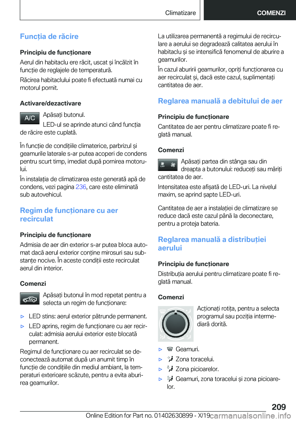 BMW X2 2020  Ghiduri De Utilizare (in Romanian) �F�u�n�c�i�a��d�e��r�