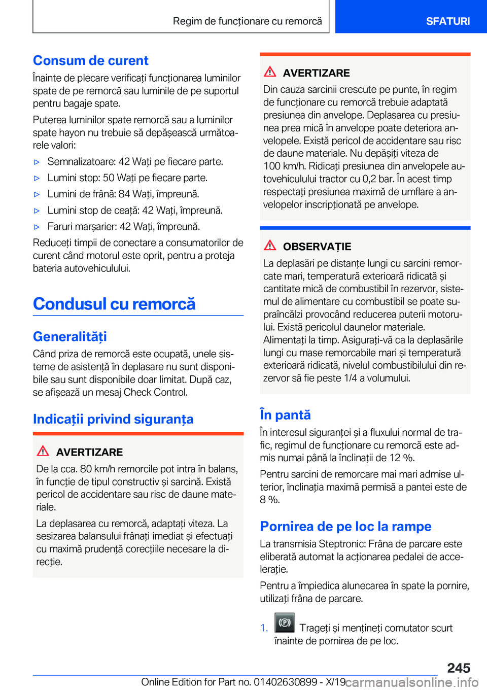 BMW X2 2020  Ghiduri De Utilizare (in Romanian) �C�o�n�s�u�m��d�e��c�u�r�e�n�t
�