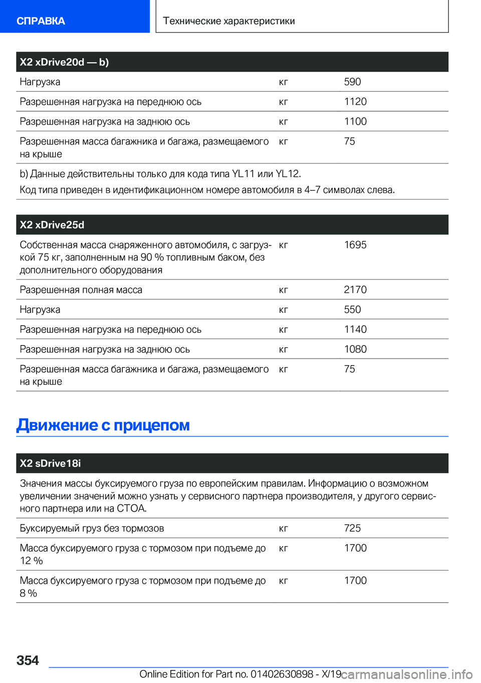 BMW X2 2020  Руково �X�2��x�D�r�i�v�e�2�0�d�n��b�) 