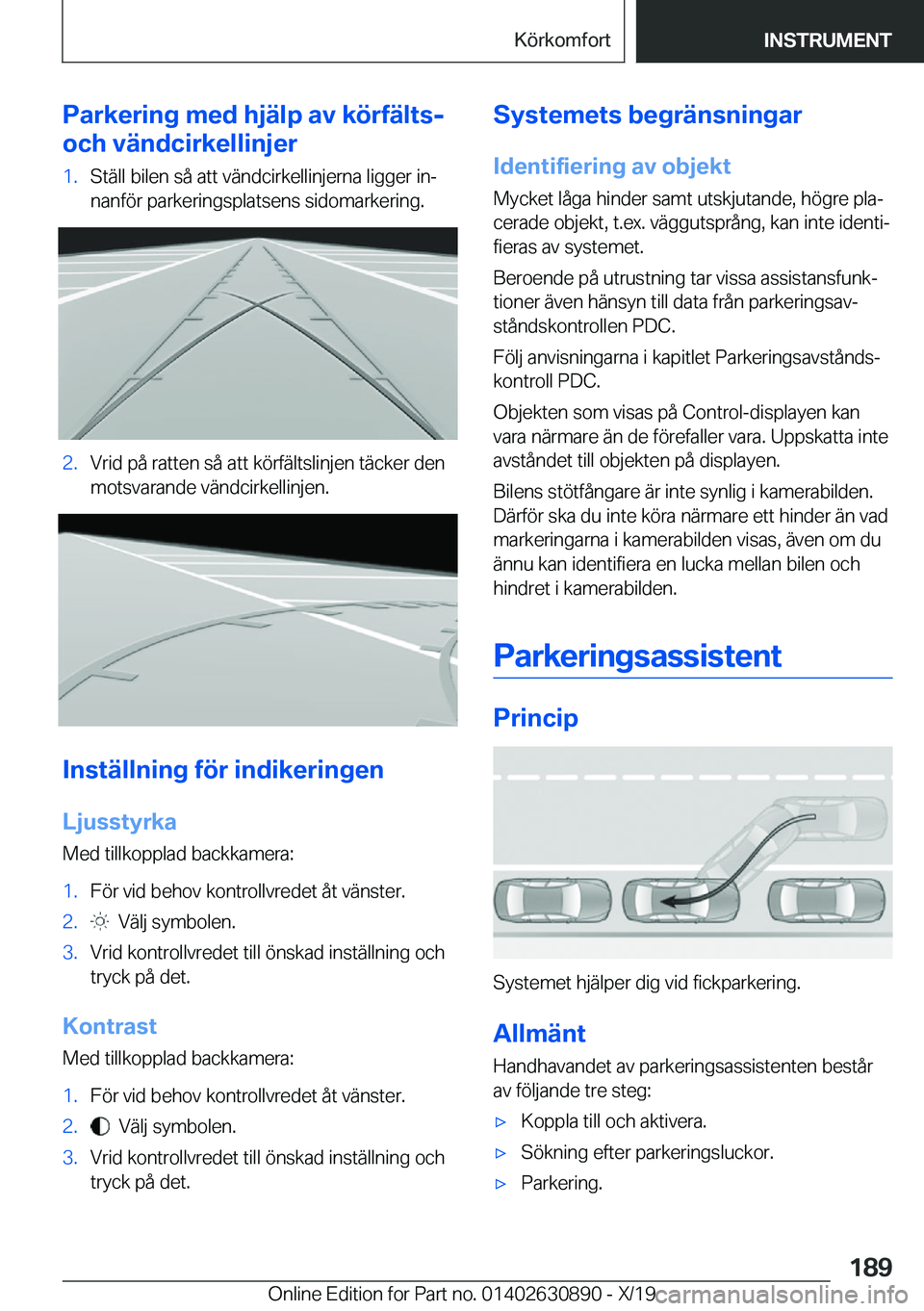 BMW X2 2020  InstruktionsbÖcker (in Swedish) �P�a�r�k�e�r�i�n�g��m�e�d��h�j�ä�l�p��a�v��k�