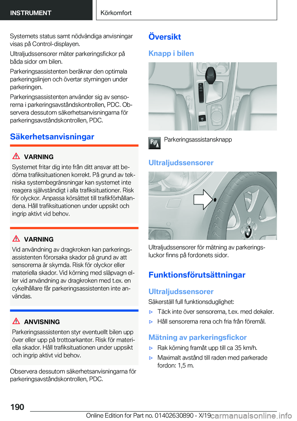 BMW X2 2020  InstruktionsbÖcker (in Swedish) �S�y�s�t�e�m�e�t�s��s�t�a�t�u�s��s�a�m�t��n�