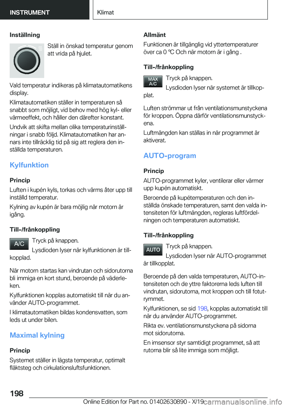 BMW X2 2020  InstruktionsbÖcker (in Swedish) �I�n�s�t�ä�l�l�n�i�n�g�S�t�ä�l�l��i�n��