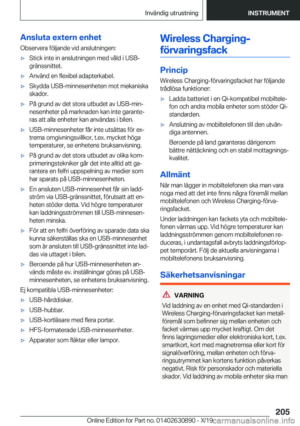 BMW X2 2020  InstruktionsbÖcker (in Swedish) �A�n�s�l�u�t�a��e�x�t�e�r�n��e�n�h�e�t
�O�b�s�e�r�v�e�r�a��f�