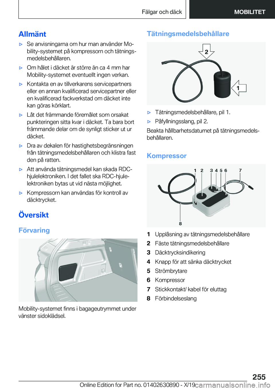 BMW X2 2020  InstruktionsbÖcker (in Swedish) �A�l�l�m�ä�n�tx�S�e��a�n�v�i�s�n�i�n�g�a�r�n�a��o�m��h�u�r��m�a�n��a�n�v�ä�n�d�e�r��M�oj
�b�i�l�i�t�y�-�s�y�s�t�e�m�e�t��p�å��k�o�m�p�r�e�s�s�o�r�n��o�c�h��t�ä�t�n�i�n�g�sj
�m�e�d�e�l