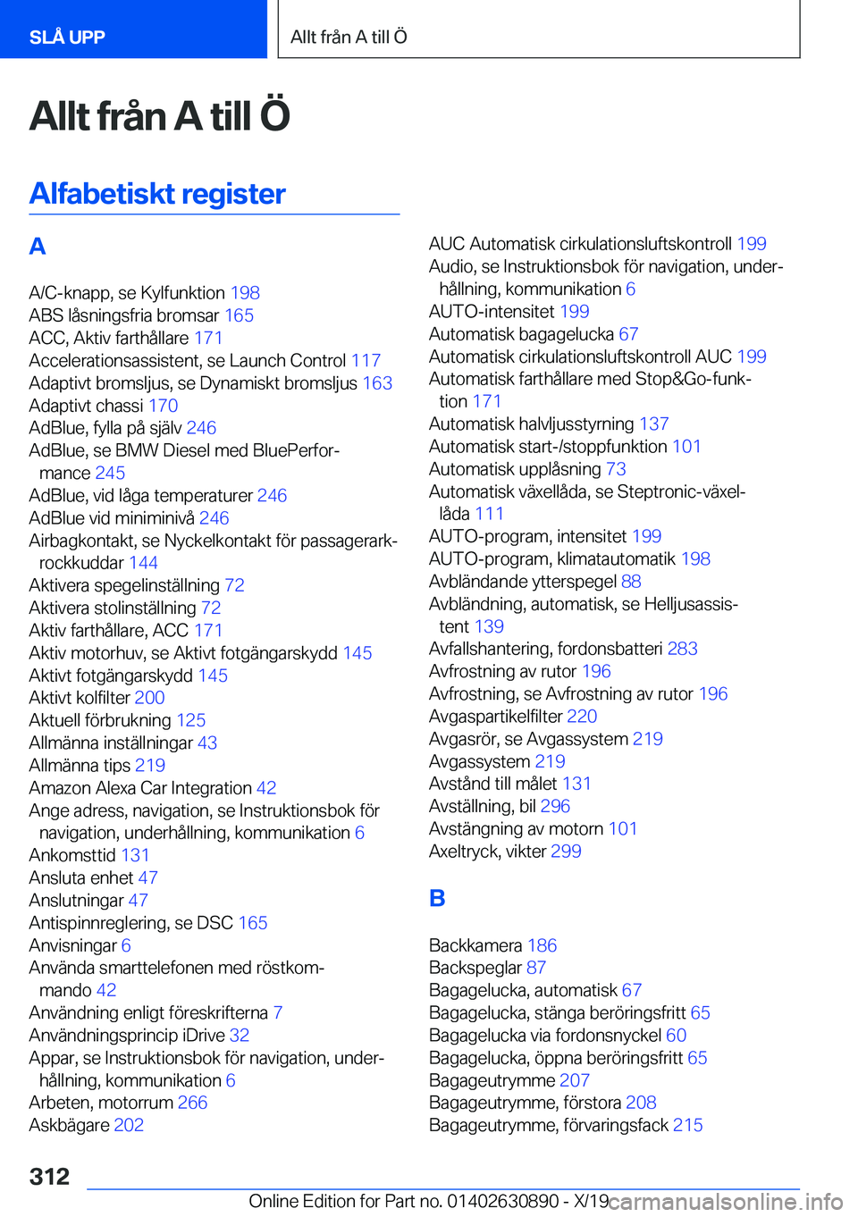 BMW X2 2020  InstruktionsbÖcker (in Swedish) �A�l�l�t��f�r�å�n��A��t�i�l�l��