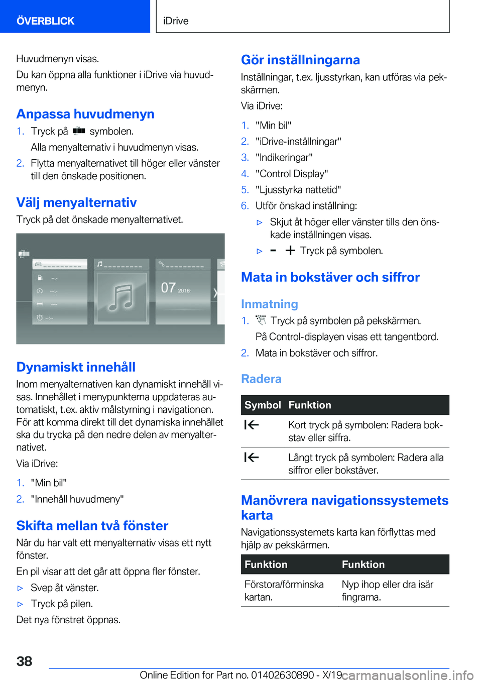 BMW X2 2020  InstruktionsbÖcker (in Swedish) �H�u�v�u�d�m�e�n�y�n��v�i�s�a�s�.
�D�u��k�a�n��