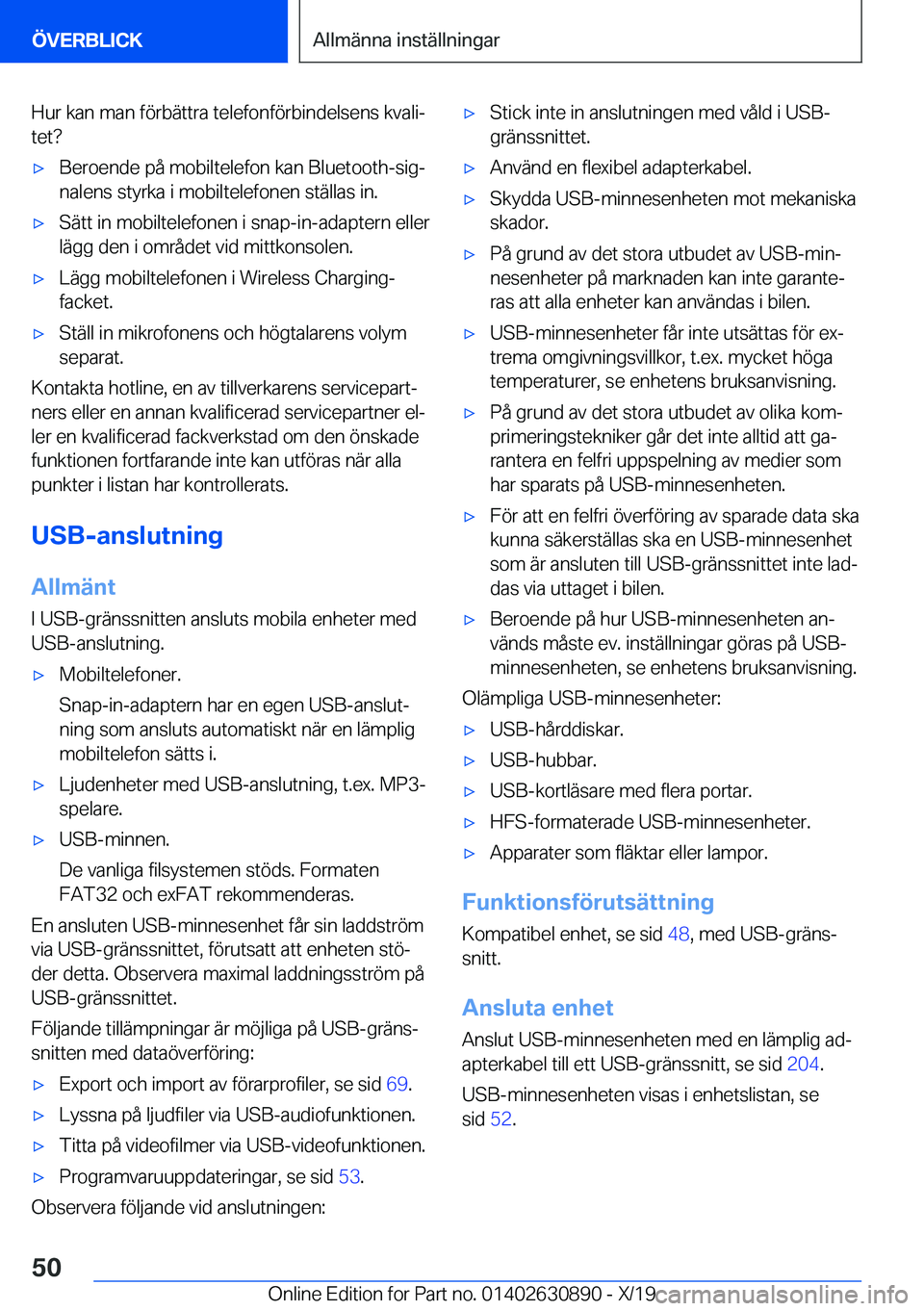 BMW X2 2020  InstruktionsbÖcker (in Swedish) �H�u�r��k�a�n��m�a�n��f�