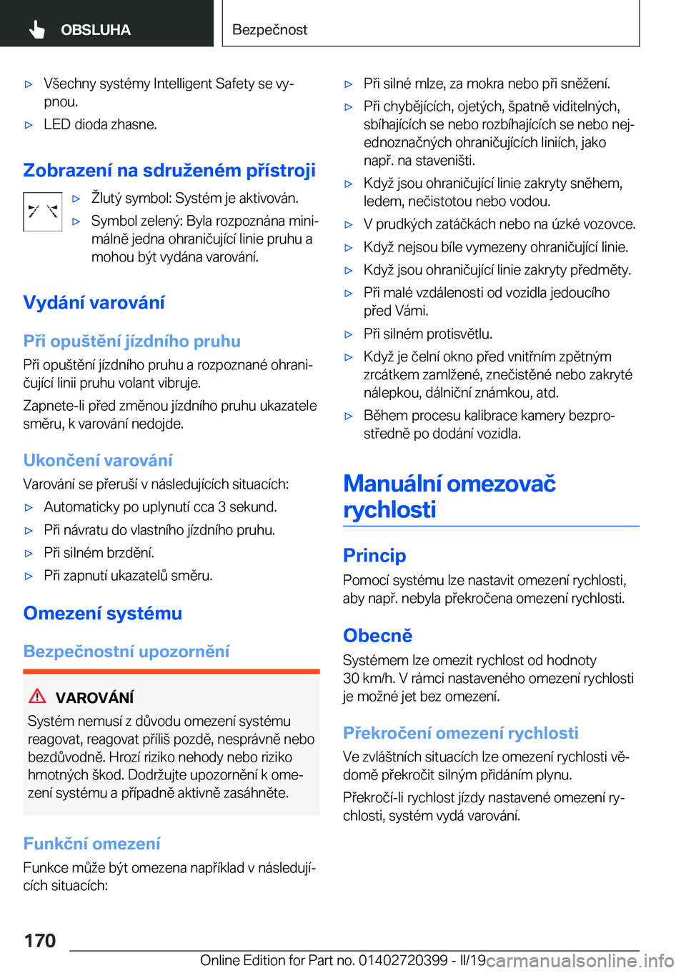 BMW X2 2019  Návod na použití (in Czech) x�V(�e�c�h�n�y��s�y�s�t�