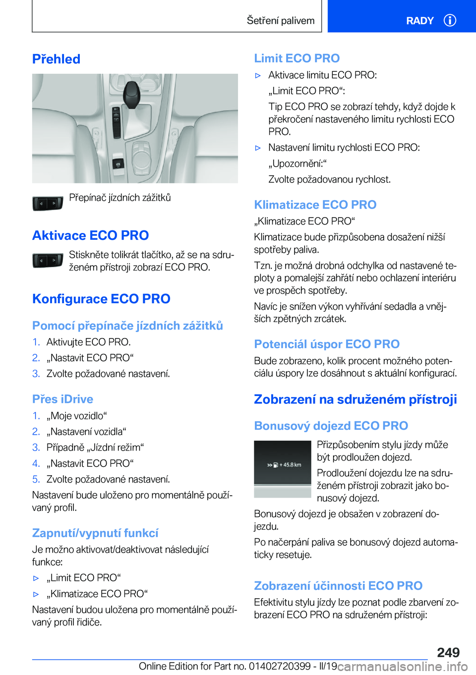 BMW X2 2019  Návod na použití (in Czech) �P�e�h�l�e�d
�P�e�p�