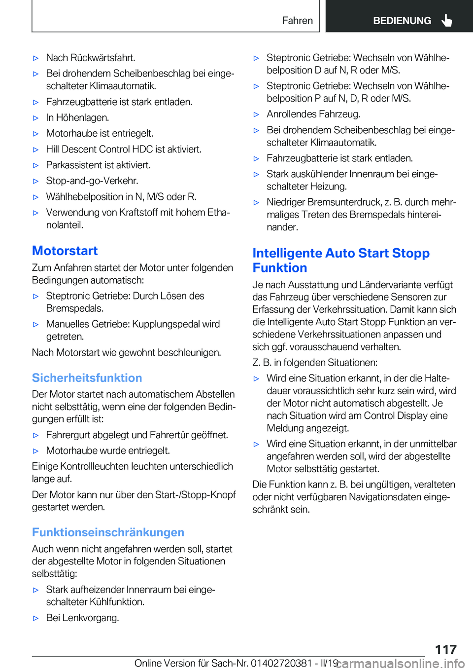 BMW X2 2019  Betriebsanleitungen (in German) x�N�a�c�h��R�
