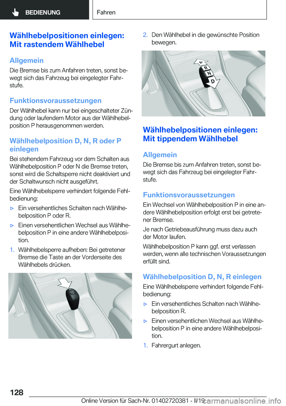 BMW X2 2019  Betriebsanleitungen (in German) �W�