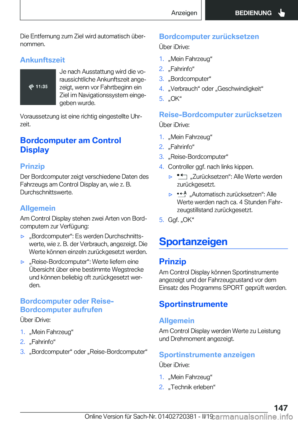 BMW X2 2019  Betriebsanleitungen (in German) �D�i�e��E�n�t�f�e�r�n�u�n�g��z�u�m��Z�i�e�l��w�i�r�d��a�u�t�o�m�a�t�i�s�c�h��