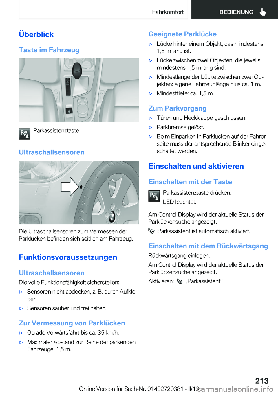 BMW X2 2019  Betriebsanleitungen (in German) �