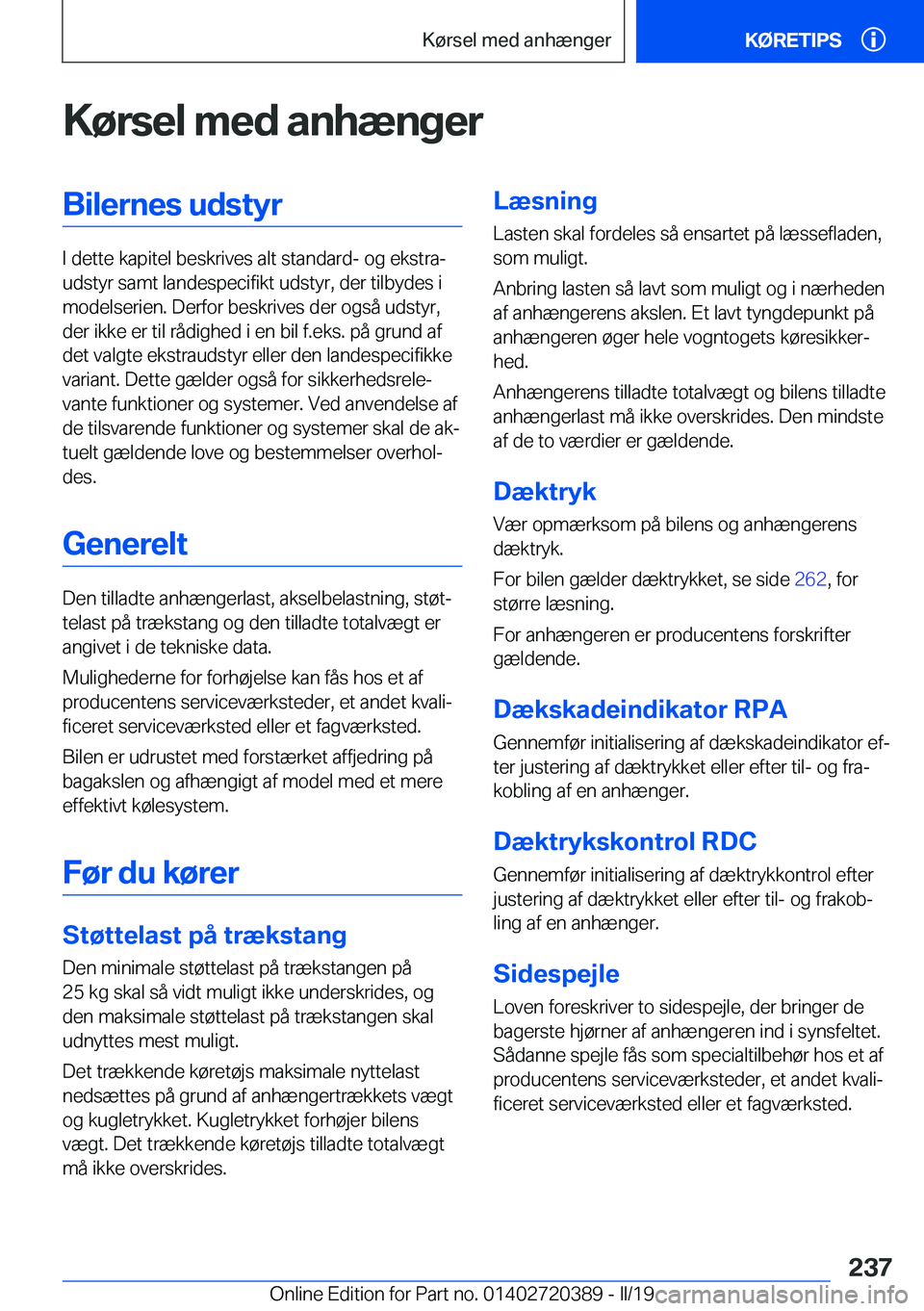 BMW X2 2019  InstruktionsbØger (in Danish) �K�