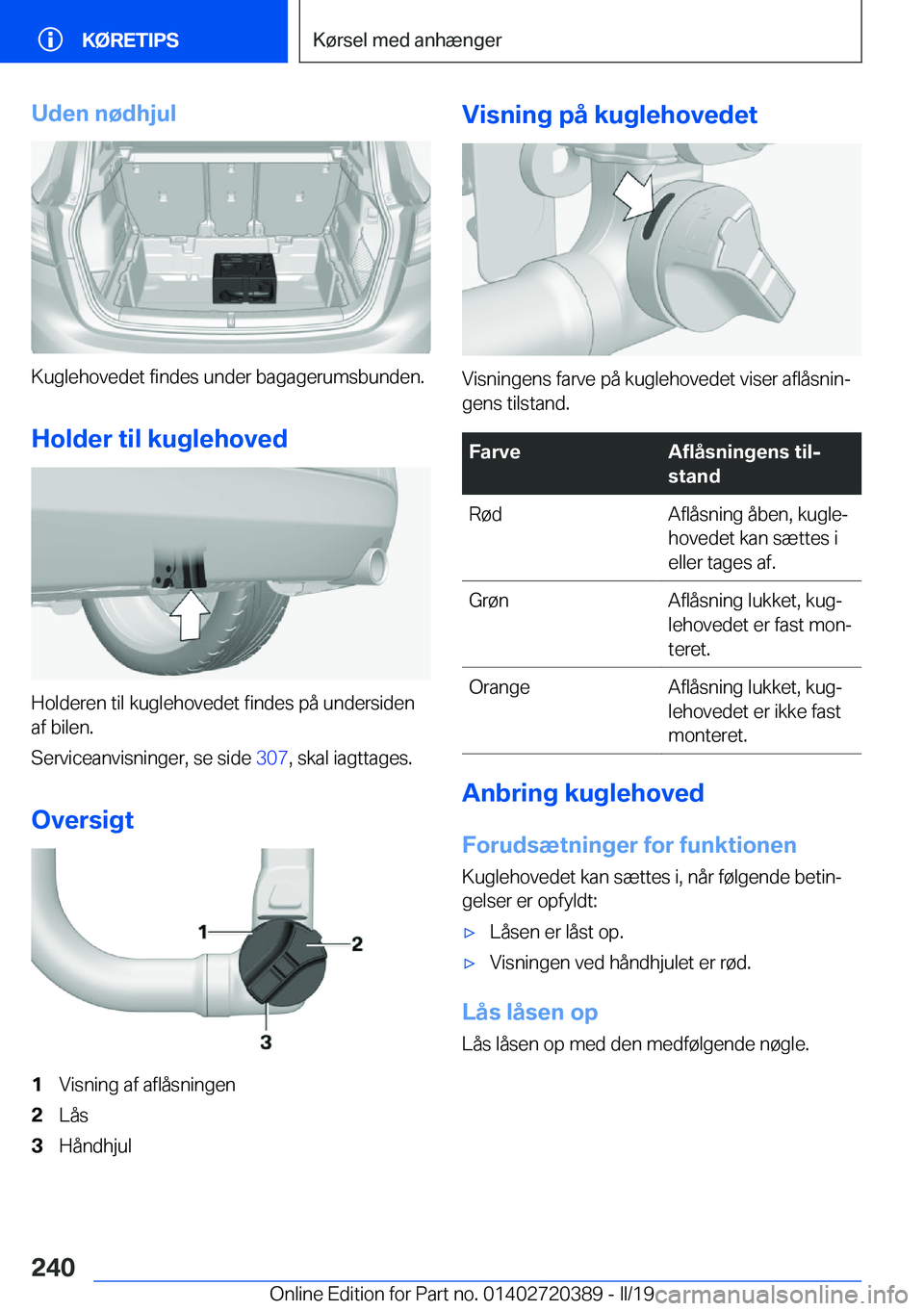 BMW X2 2019  InstruktionsbØger (in Danish) �U�d�e�n��n�