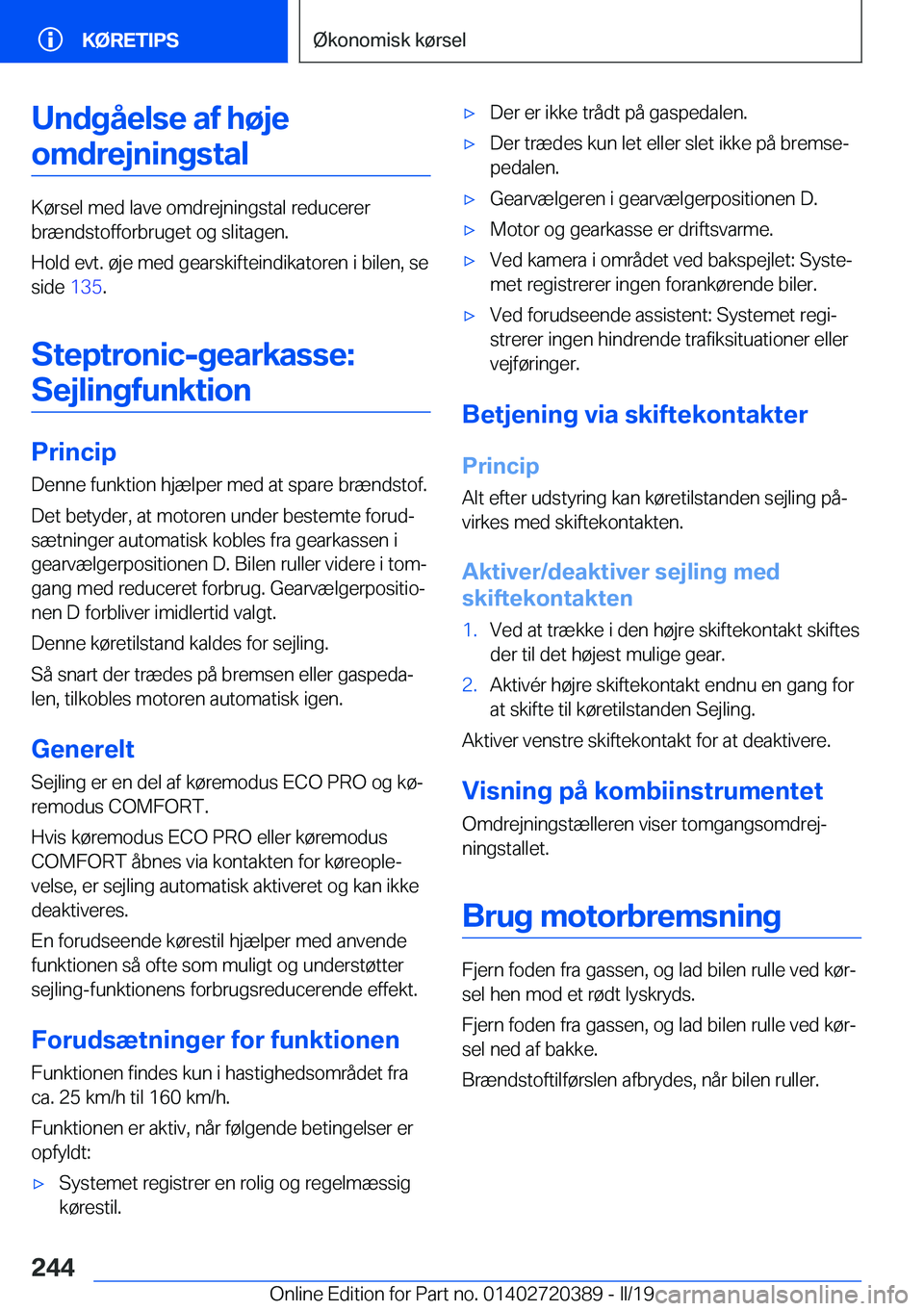 BMW X2 2019  InstruktionsbØger (in Danish) �U�n�d�g�å�e�l�s�e��a�f��h�