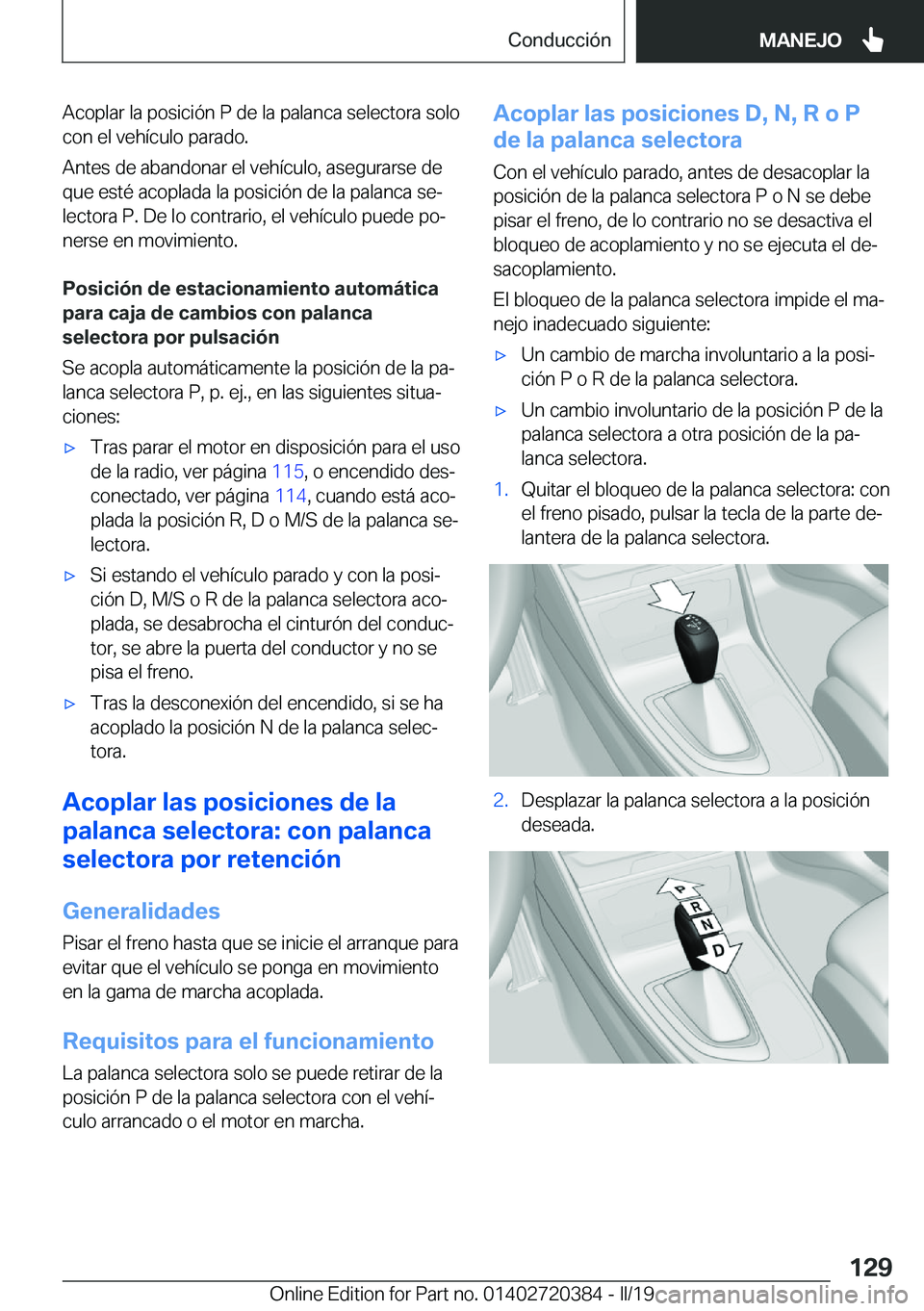 BMW X2 2019  Manuales de Empleo (in Spanish) �A�c�o�p�l�a�r��l�a��p�o�s�i�c�i�