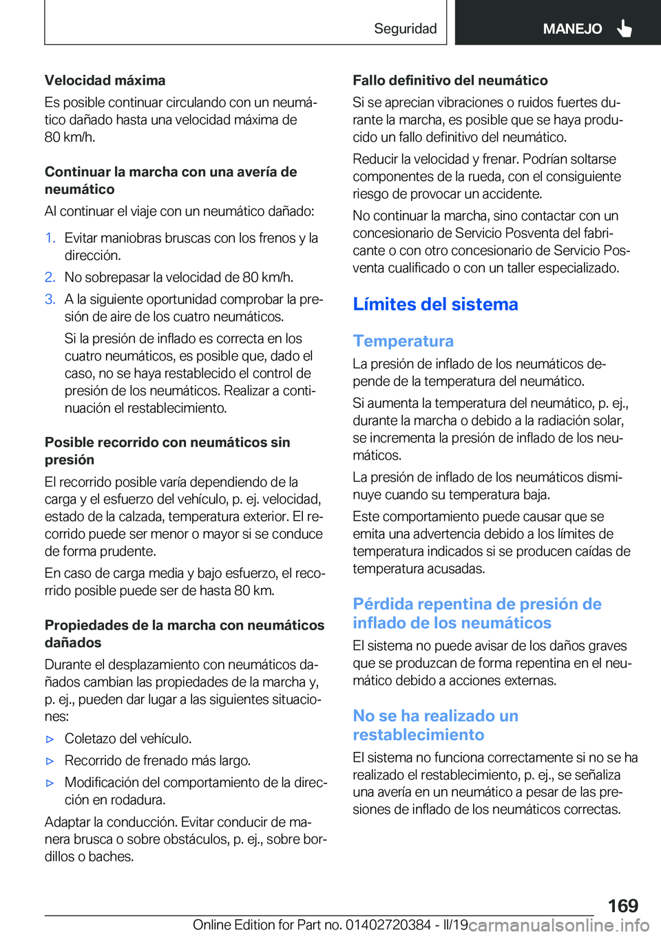 BMW X2 2019  Manuales de Empleo (in Spanish) �V�e�l�o�c�i�d�a�d��m�