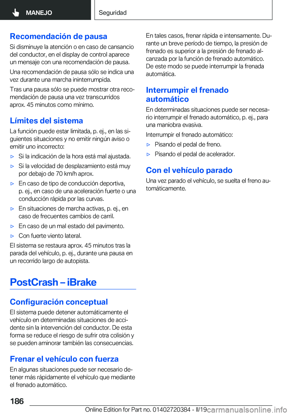 BMW X2 2019  Manuales de Empleo (in Spanish) �R�e�c�o�m�e�n�d�a�c�i�