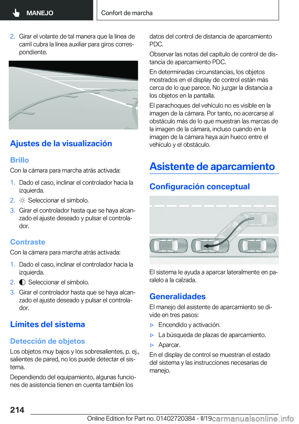 BMW X2 2019  Manuales de Empleo (in Spanish) �2�.�G�i�r�a�r��e�l��v�o�l�a�n�t�e��d�e��t�a�l��m�a�n�e�r�a��q�u�e��l�a��l�