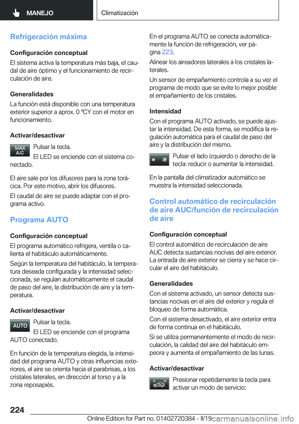BMW X2 2019  Manuales de Empleo (in Spanish) �R�e�f�r�i�g�e�r�a�c�i�