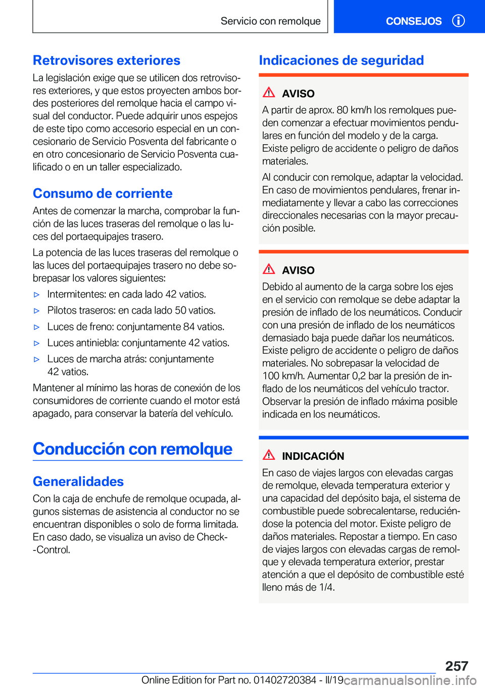 BMW X2 2019  Manuales de Empleo (in Spanish) �R�e�t�r�o�v�i�s�o�r�e�s��e�x�t�e�r�i�o�r�e�s
�L�a��l�e�g�i�s�l�a�c�i�
