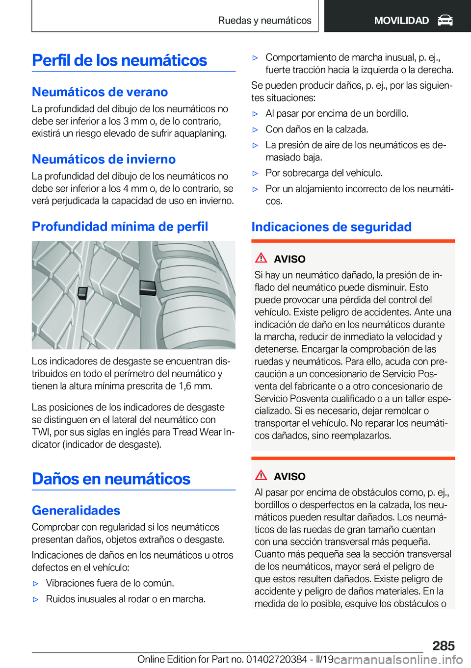 BMW X2 2019  Manuales de Empleo (in Spanish) �P�e�r�f�i�l��d�e��l�o�s��n�e�u�m�