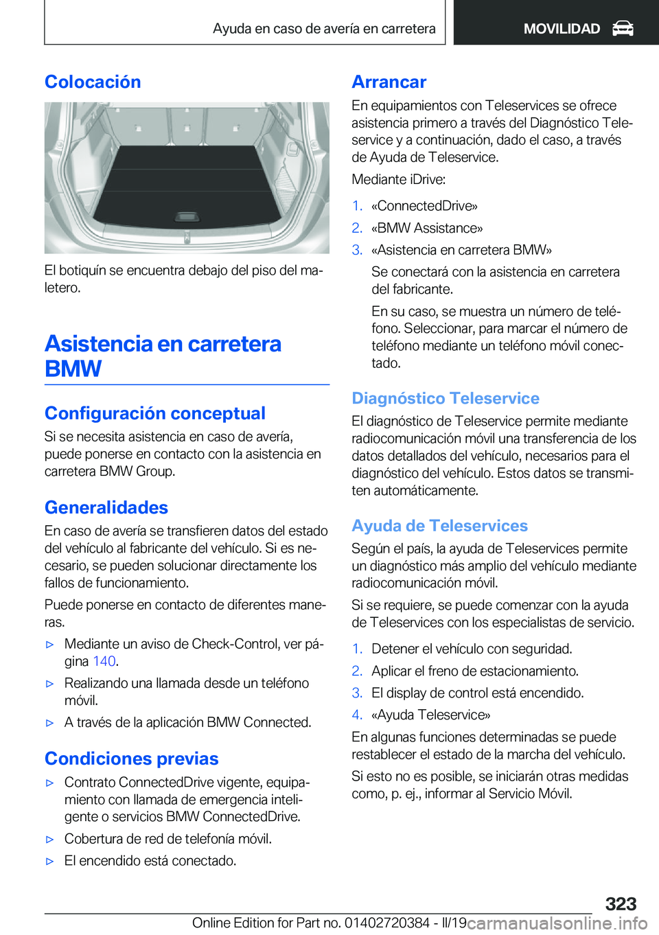 BMW X2 2019  Manuales de Empleo (in Spanish) �C�o�l�o�c�a�c�i�