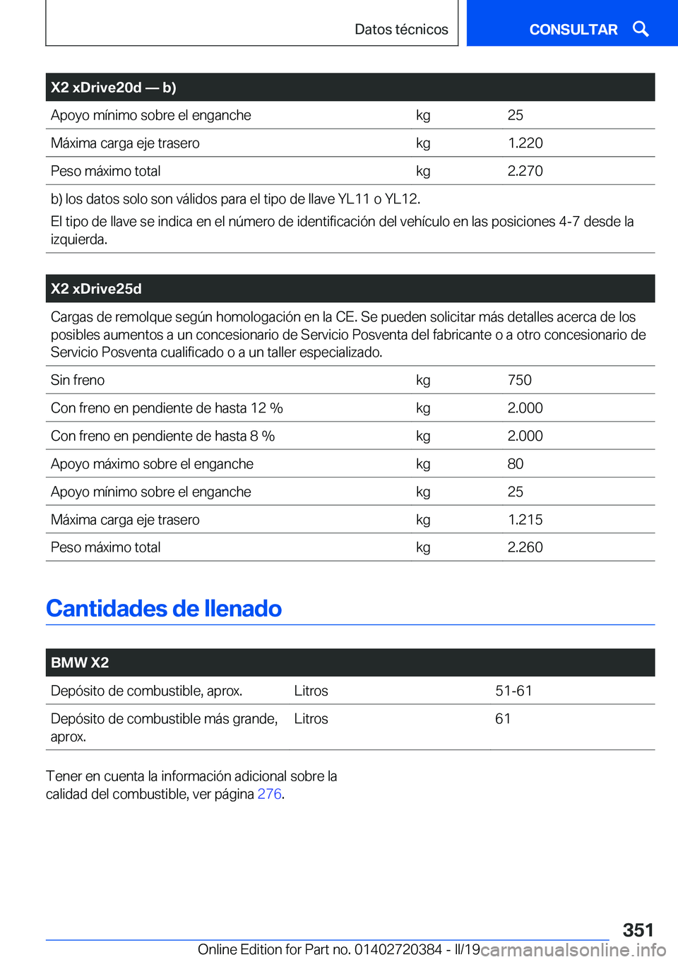 BMW X2 2019  Manuales de Empleo (in Spanish) �X�2��x�D�r�i�v�e�2�0�d�n��b�
�A�p�o�y�o��m�
